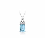 Collier Lucciole Gioielli Femme in Or blanc Acquamarina 0.62 Ct CIOAQUA/2 - CIOAQUA/2
